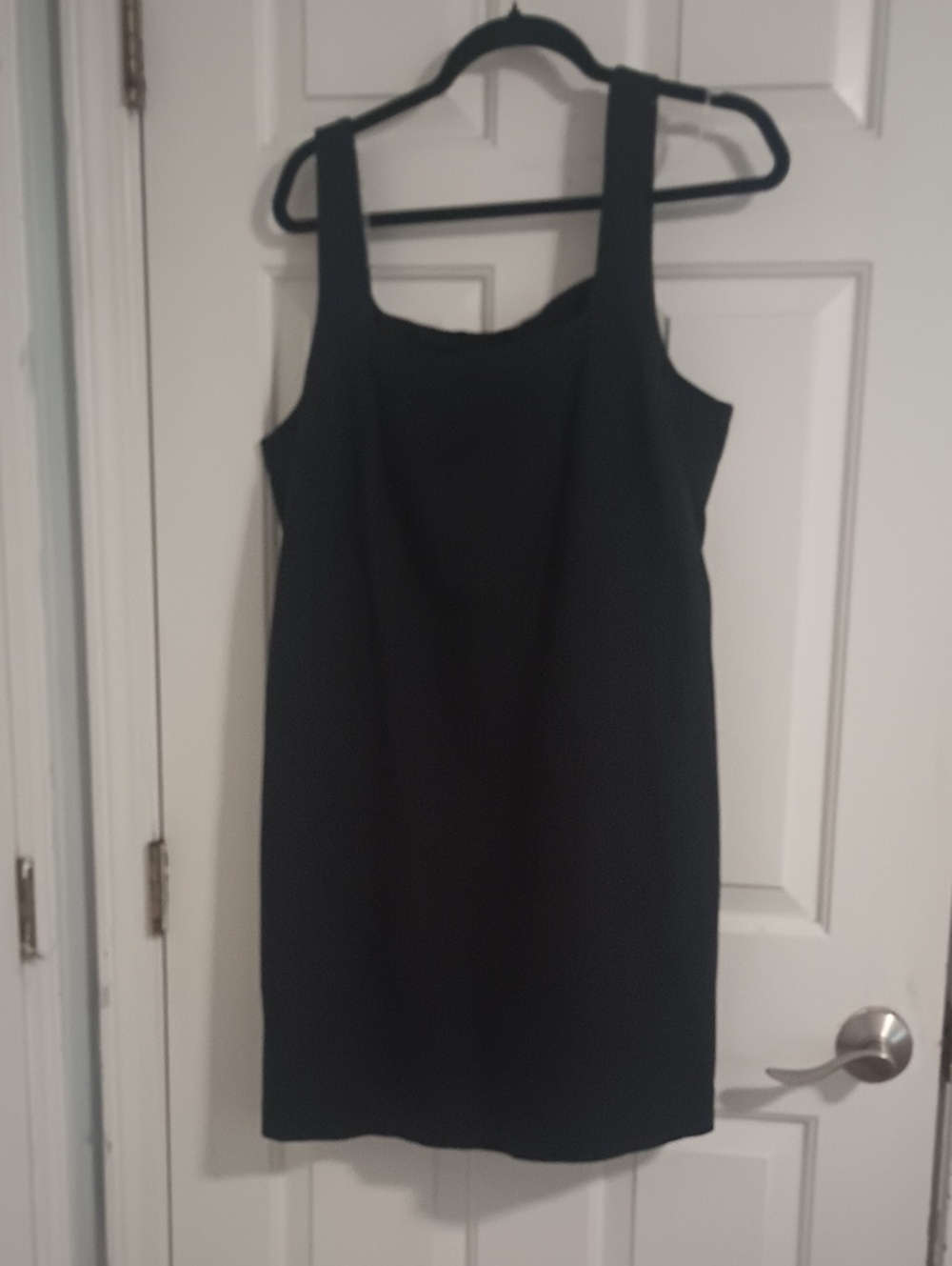 Classic Black Square-Neck Mini Dress